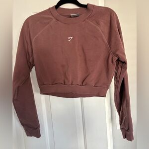 Women's Gymshark Mauve Crop Sweatshirt